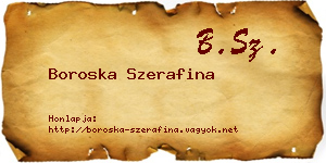 Boroska Szerafina névjegykártya
